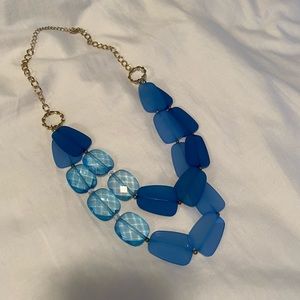 Blue tiered necklace